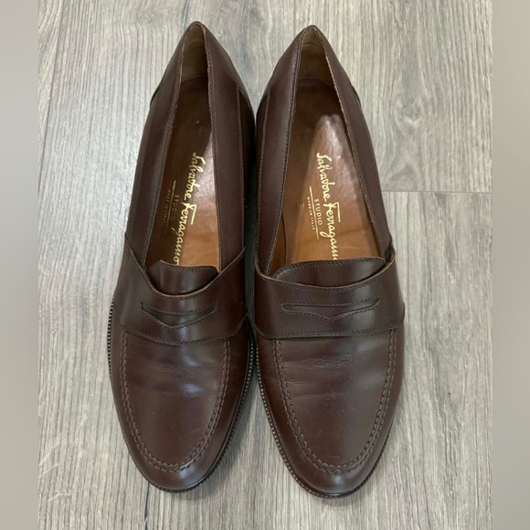 Salvatore Ferragamo Other - Salvatore Ferragamo Men's Dark Brown Leather Loafers